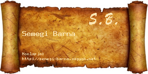 Semegi Barna névjegykártya